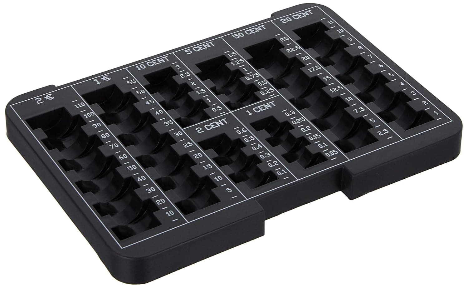 García de Pou 145,48 bandeja moedas para caixa de fluxos, 24 x 17 x 1,8 cm, preto
