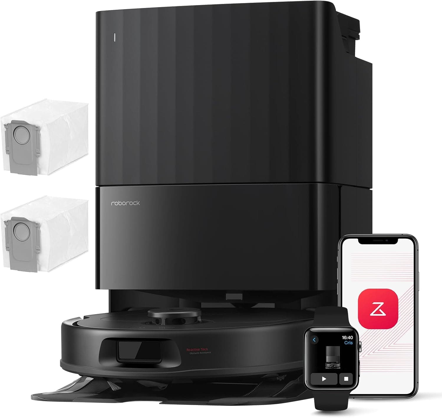 Roborock QV35A Set | Robot aspirador 8000 Pa com mopas giratórias e navegação inteligente