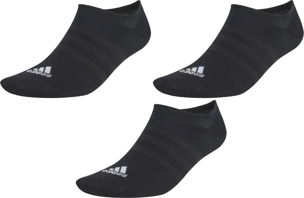 adidas Thin And Light No-show Socks 3 Pares de maias unissexo