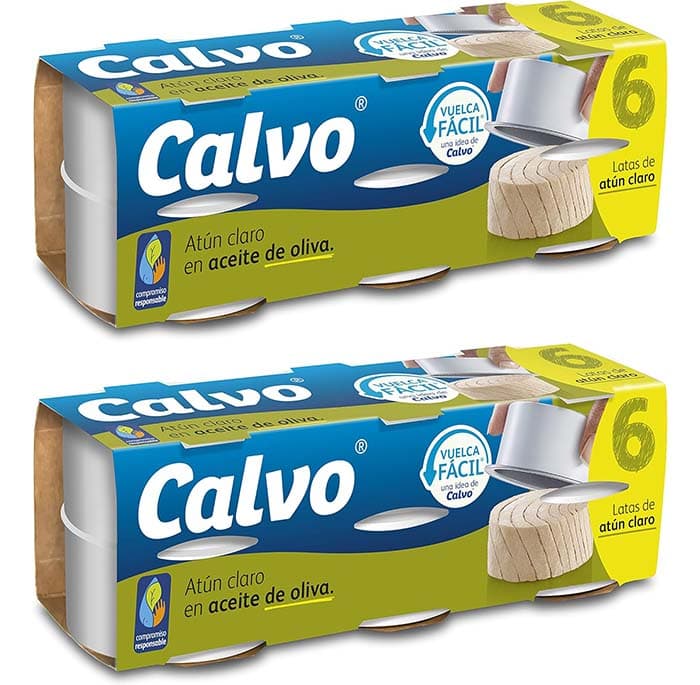 Calvo Atum claro em azeite, pack de 12 x 65 g