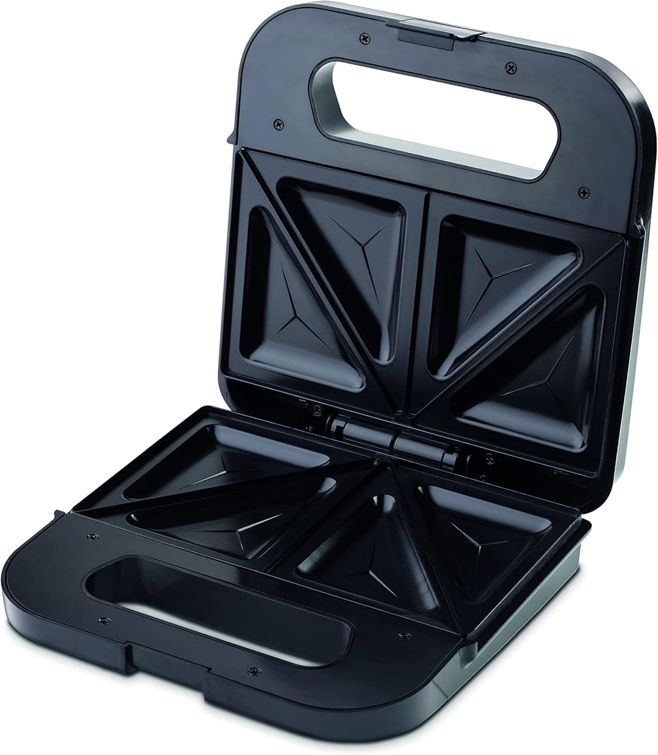 Ufesa SW7870 Delish Sandwicheira 900W, placas anti-aderentes, vedação perfeita, 2 sanduíches, sem BPA, inoxidável / plástico
