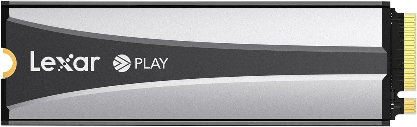 Lexar Play 2280 2TB SSD com dissipador de calor, PCle Gen 4 x 4 NVMe, PS5, velocidade de até 7400 MB/s, unidade de estado sólido interna de alto desempenho, compatível com Playstation 5