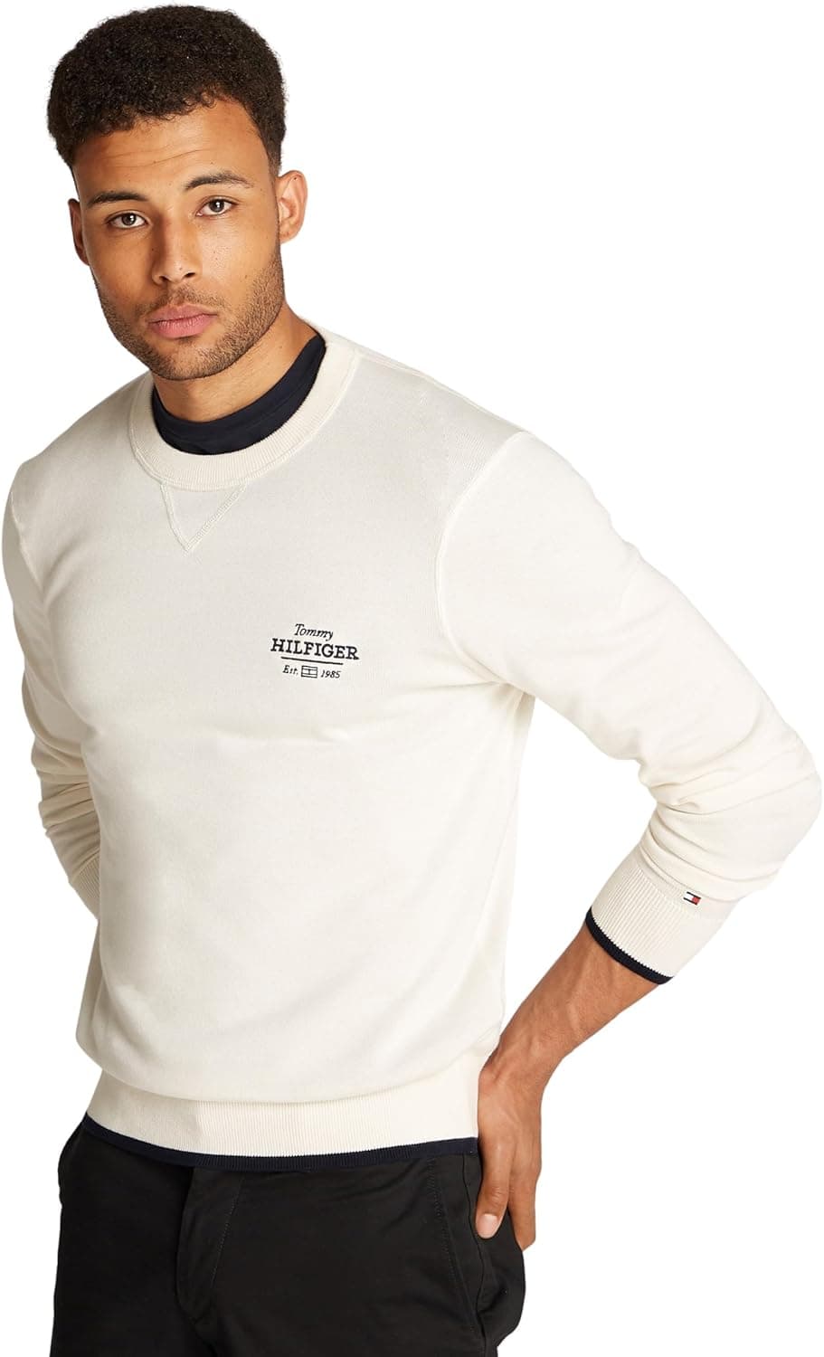 Tommy Hilfiger Graphic Cotton | Jersey em algodão com gola redonda para homem