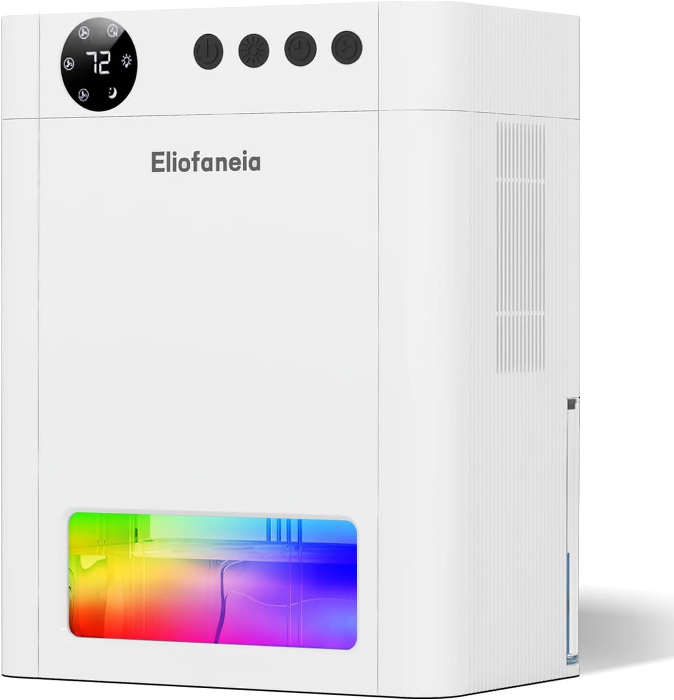 ELIOFANEIA Deshumidificador 4000 ml, desumidificador elétrico 1,1 l/dia, economia de energia, silencioso, desligamento automático, 7 luzes coloridas, desumidificadores para a humidade interior