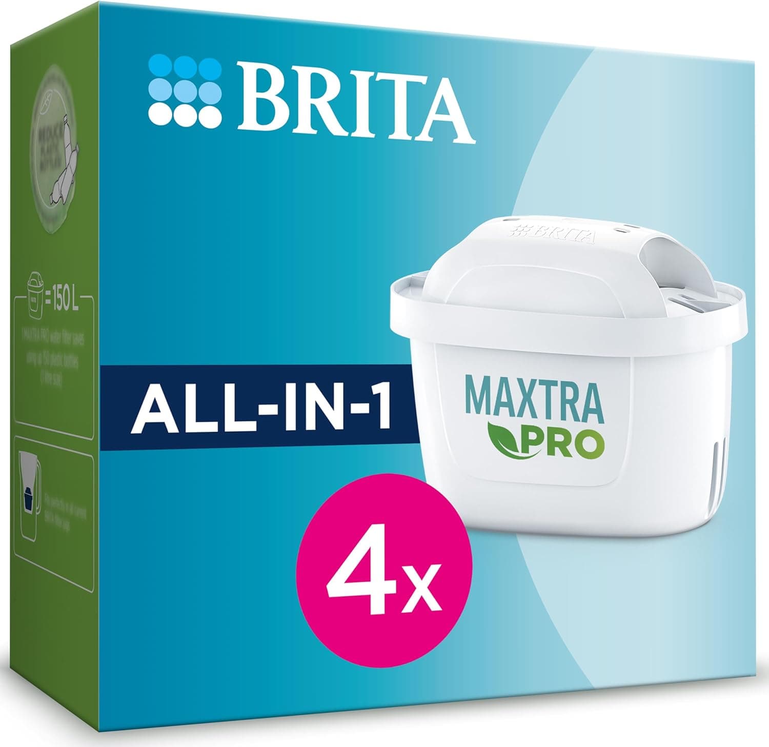 BRITA Maxtra Pro Pure Performance | Cartuchos de filtro de água para jarras BRITA pack de 4 unidades