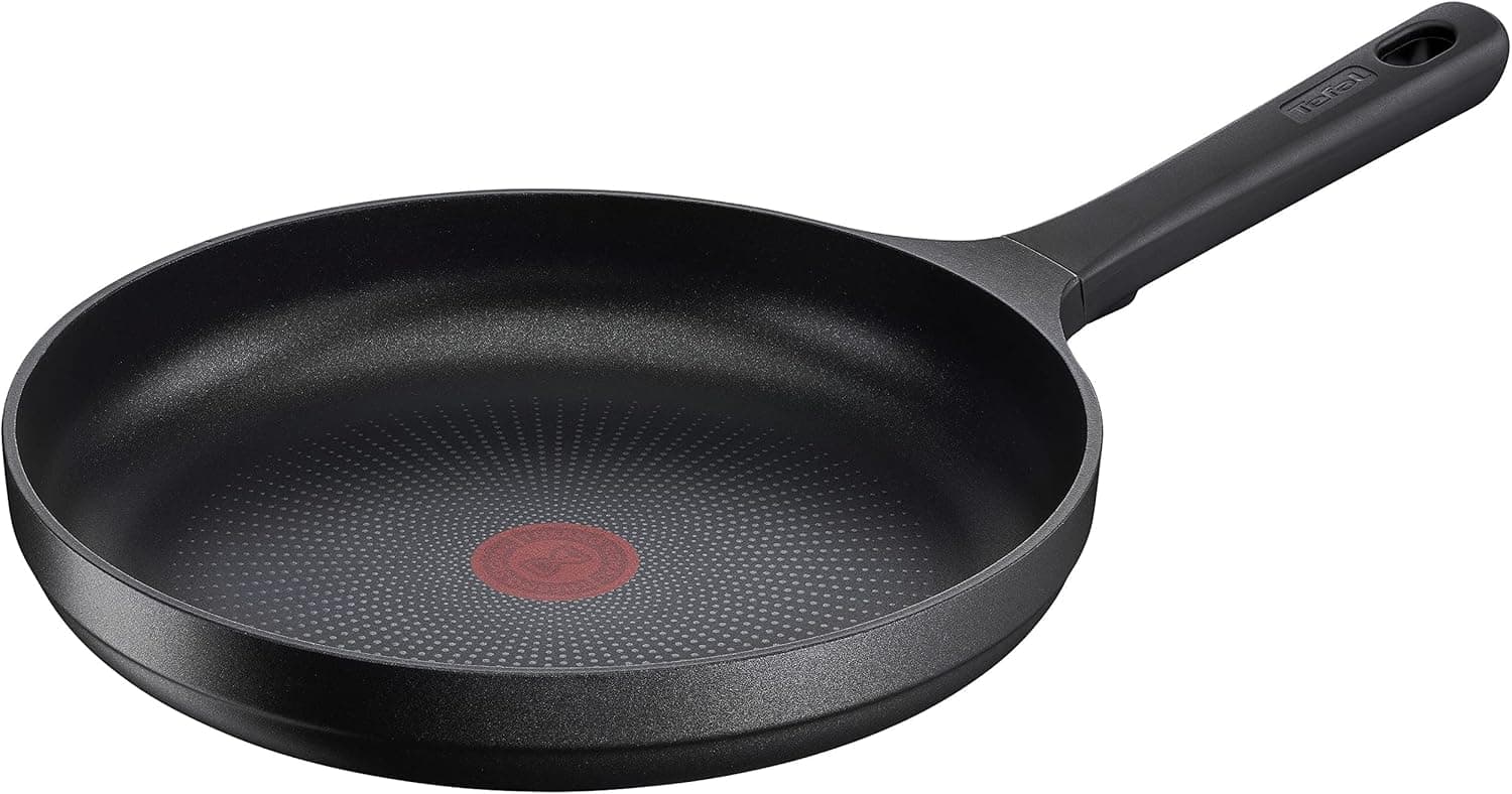 Tefal G61206 Trattoria Pro - frigideira (28 cm, alumínio fundido, revestimento antiaderente inofensivo, indicador de temperatura, sinal térmico, adequado para indução), cor preta