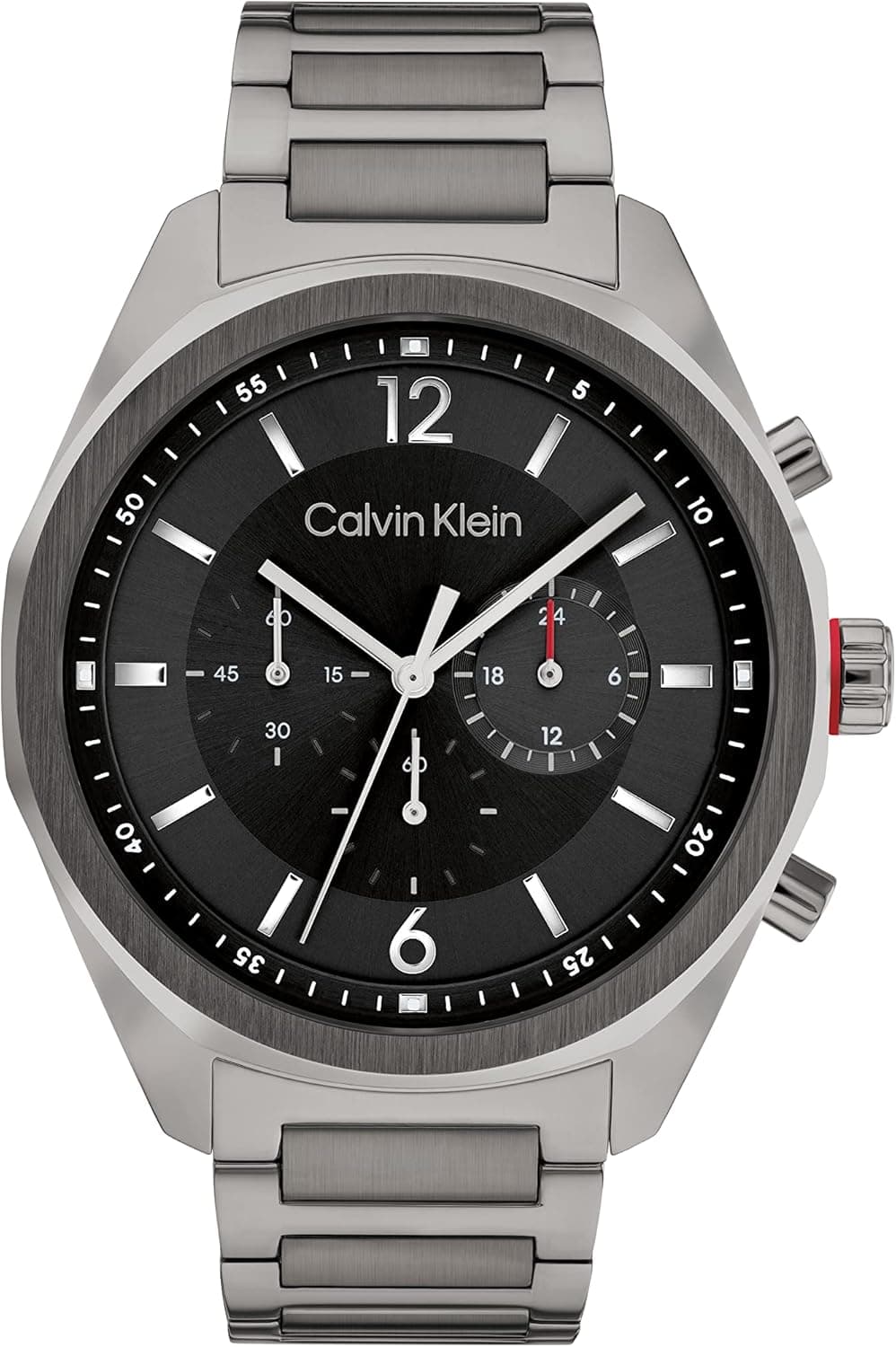 Calvin Klein Collection Force | Relógio cronógrafo masculino com bracelete em aço inoxidável