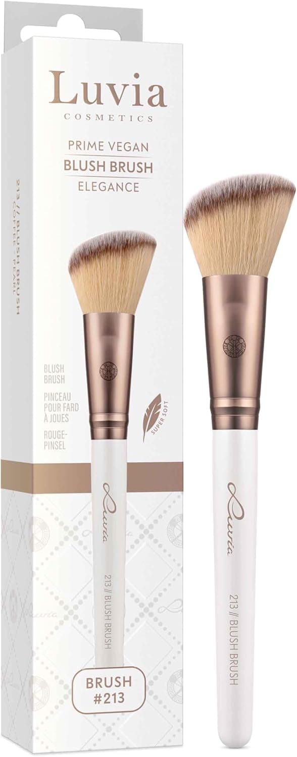 Pincel de maquilhagem profissional Luvia, blush, bronzeador, pincel para pó chanfrado, pincel vegano, 213 // pincel de blush - Elegance