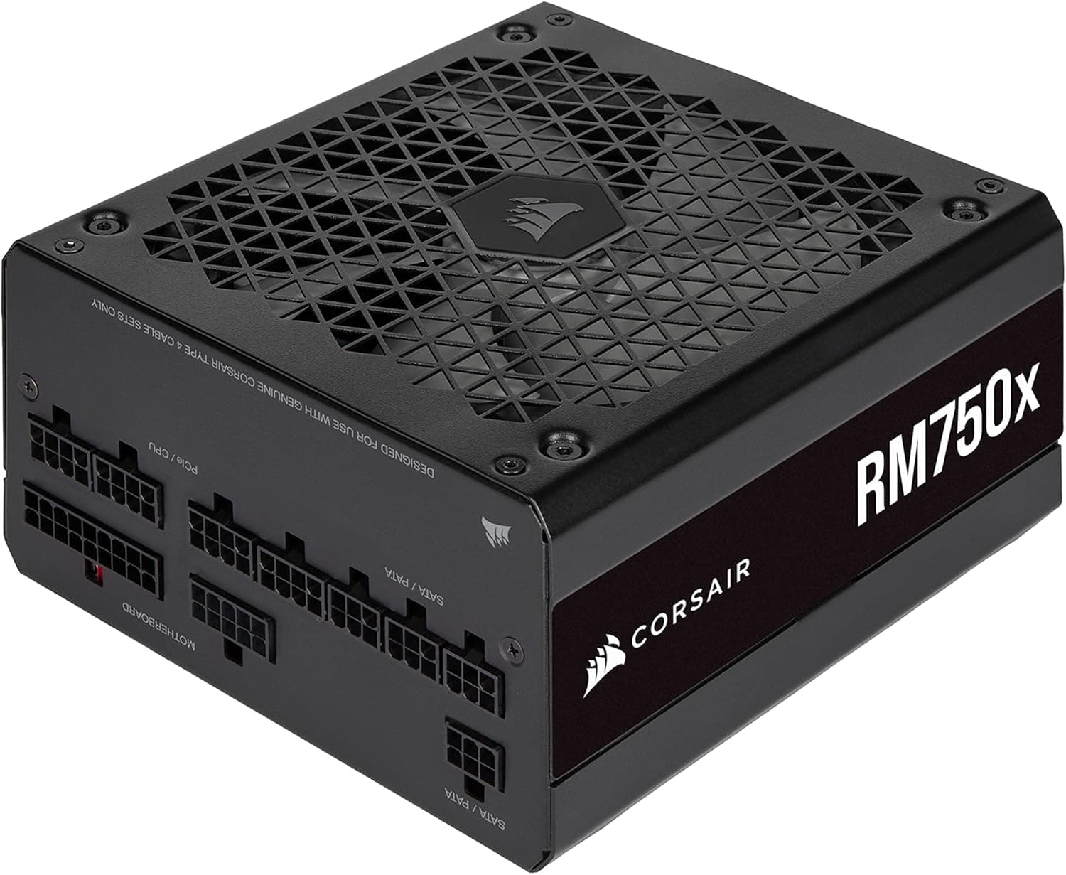 Corsair RM750x 80 PLUS Gold Fonte de alimentação 750 watts ATX totalmente modular (ventilador com evitação magnética de 135 mm, condensadores japoneses, ampla compatibilidade) UE, preto