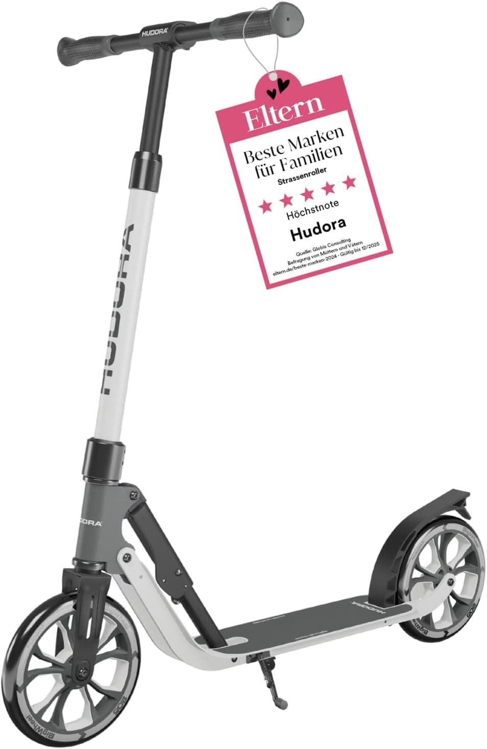 HUDORA BigWheel 205 Advanced Scooter - Scooter de alumínio confortável para até 100 kg - Scooter dobrável e ajustável em altura - Scooter para crianças/adolescentes e adultos