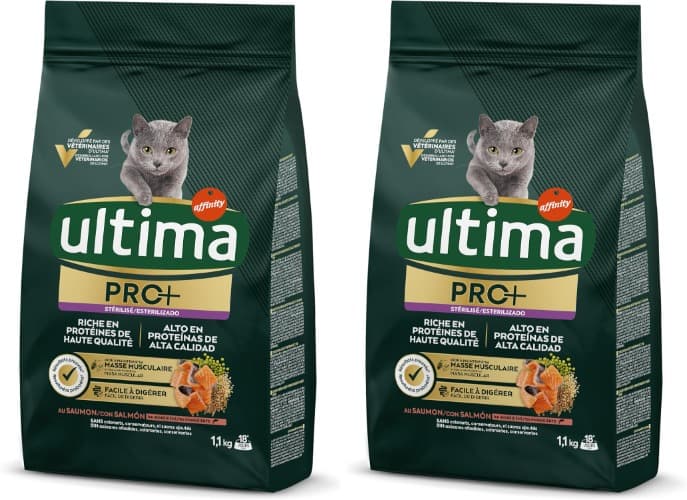 Ultima Pro ração para gatos com salmão - 1,1 kg