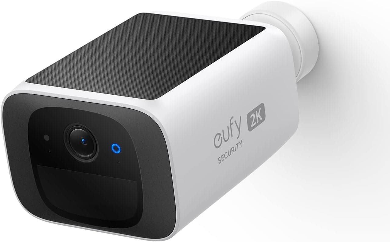 eufy Security SoloCam S220, câmara de vigilância Wi-Fi exterior solar, resolução 2K, IP67, sem taxa mensal, não requer base doméstica - ideal para vigilância exterior