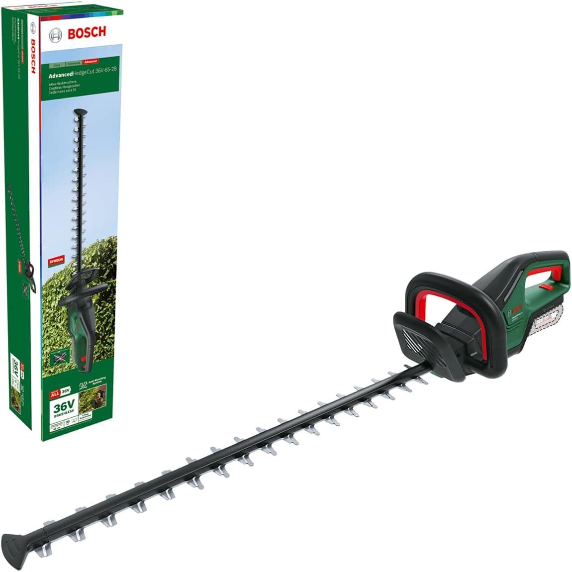 Bosch Home and Garden AdvancedHedgeCut 36V-65-28 (sem bateria, sistema de 36 volts, comprimento da serra 65 cm, em caixa)