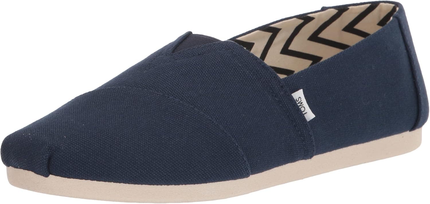 TOMS Alpargata de algodão reciclado, mocassins planos homem
