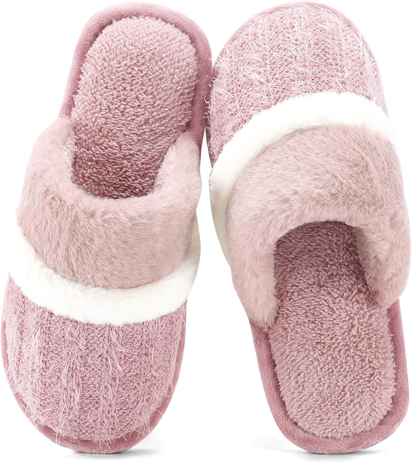 GOEWY Pantufas aconchegantes para mulher, para interiores e exteriores, com sola antiderrapante de espuma viscoelástica