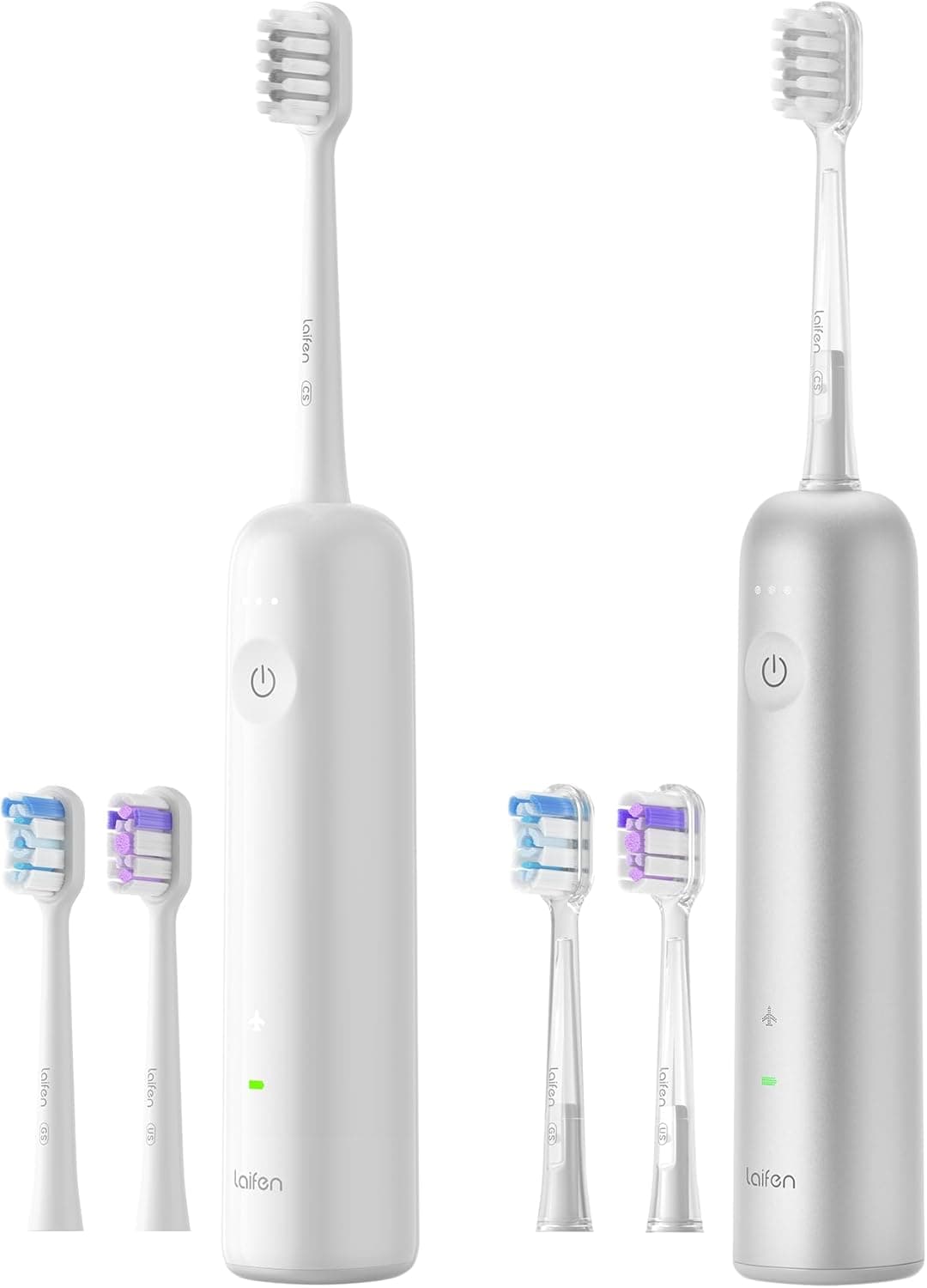 Laifen Wave Electric Toothbrus (ABS Branco) com Laifen Wave Electric Toothbrus (alumínio)