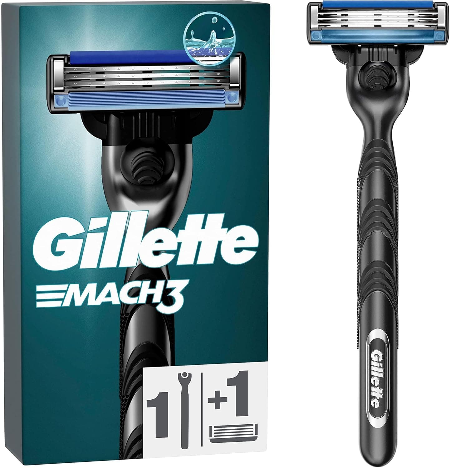 Gillette Mach3 - Máquina de barbear para homem, 1 lâmina de substituição