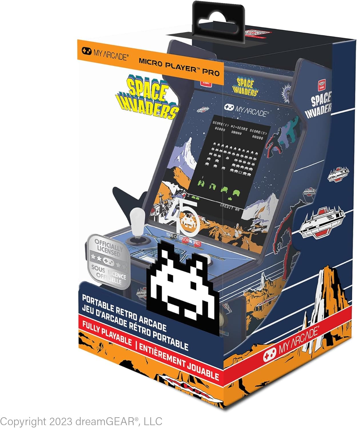 MY ARCADE Micro Player Pro Space Invaders | Consola portátil de jogos retro