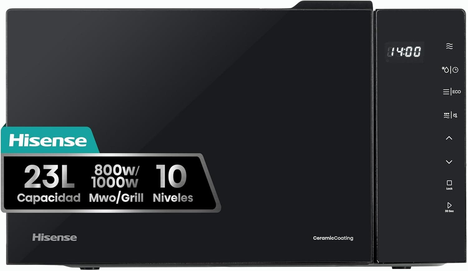 Hisense H23MOBS5HG4 | Micro-ondas digital com grill 23 L revestimento cerâmico e funções programadas