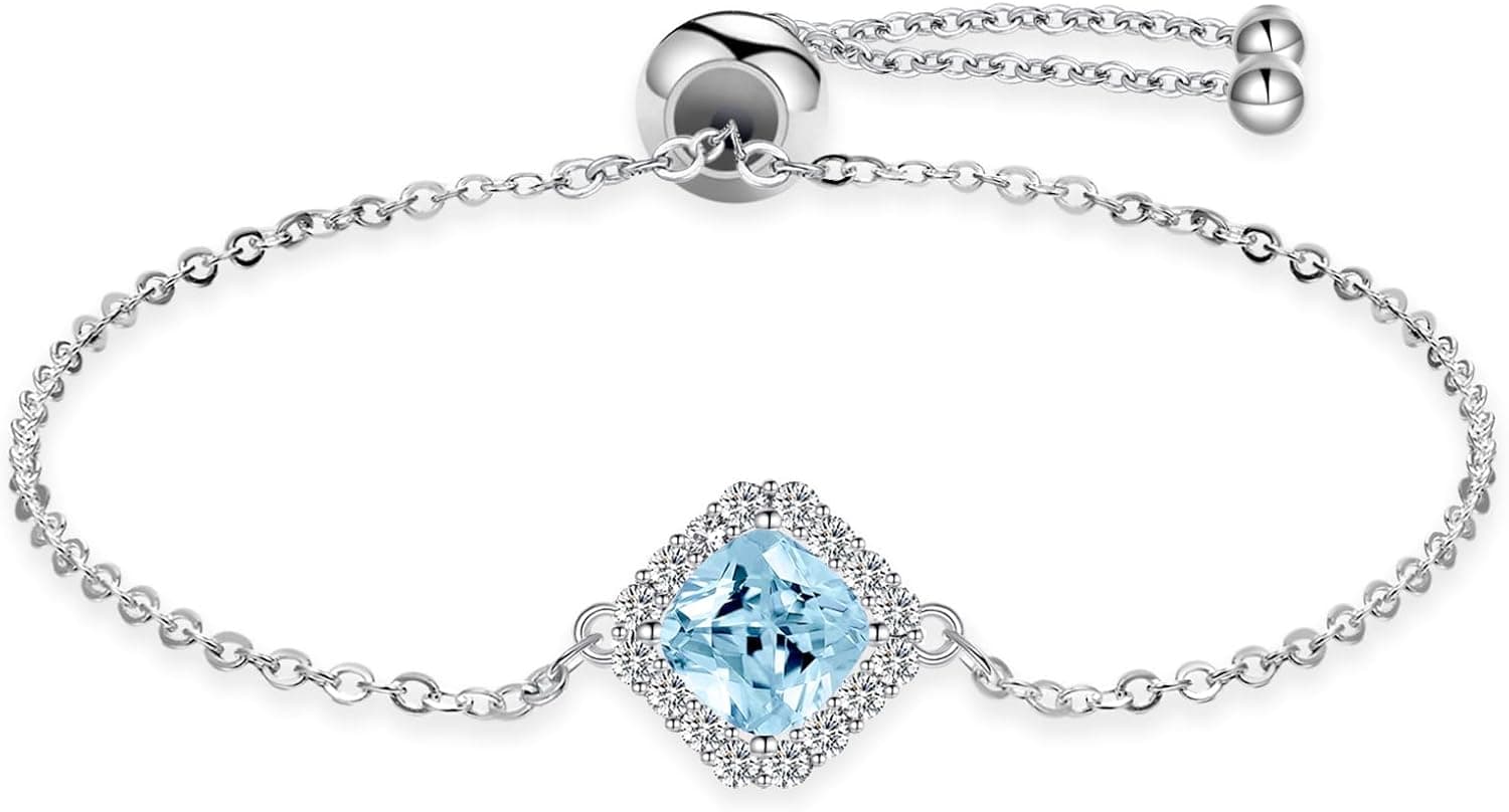 Tusuzik Presentes originais para mulher pulseira mulher ajustável pulseira prata mulher 925 jóias mulher dia da mãe aniversário