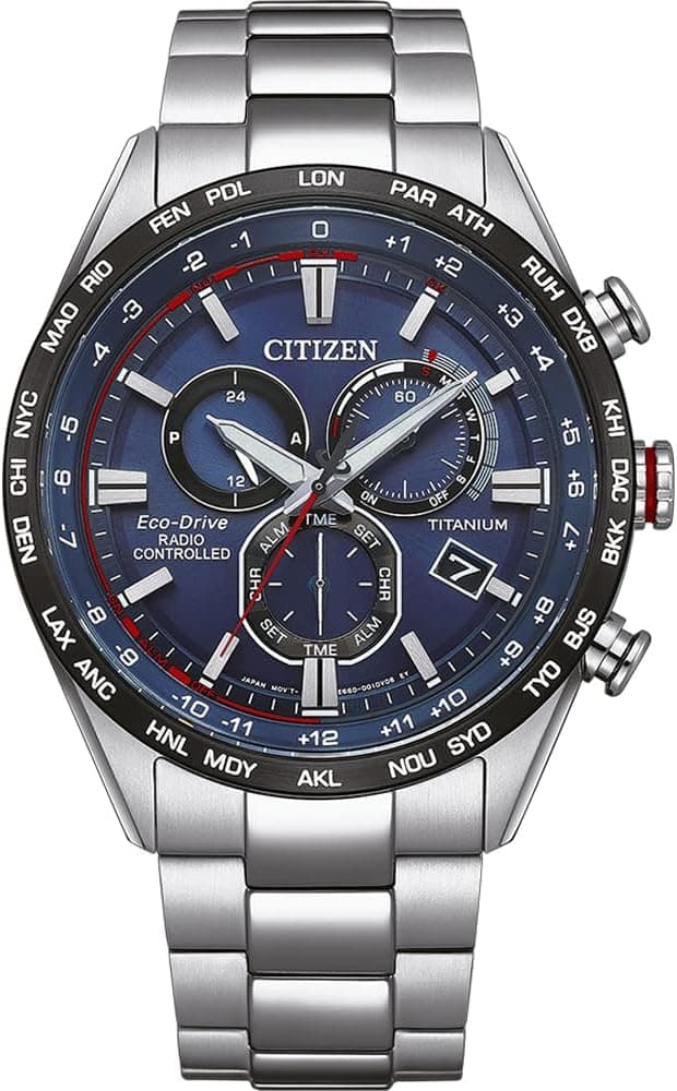 CITIZEN Chronograph Eco-Drive Titanium | Relógio de pulso masculino com bracelete em titânio prateado