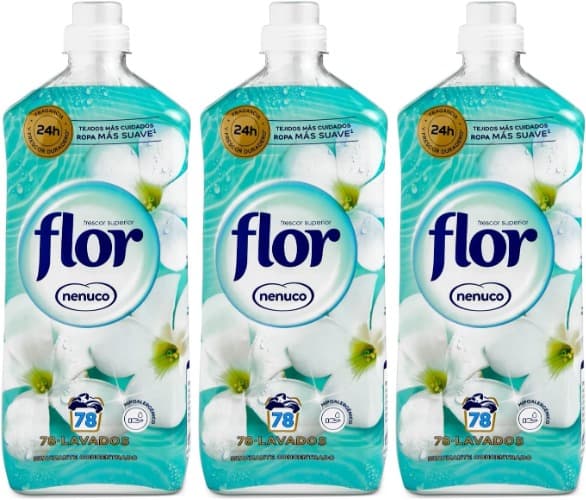 Flor Nenuco | Amaciador de roupa concentrado hipoalergénico, 78 doses, 1400 ml