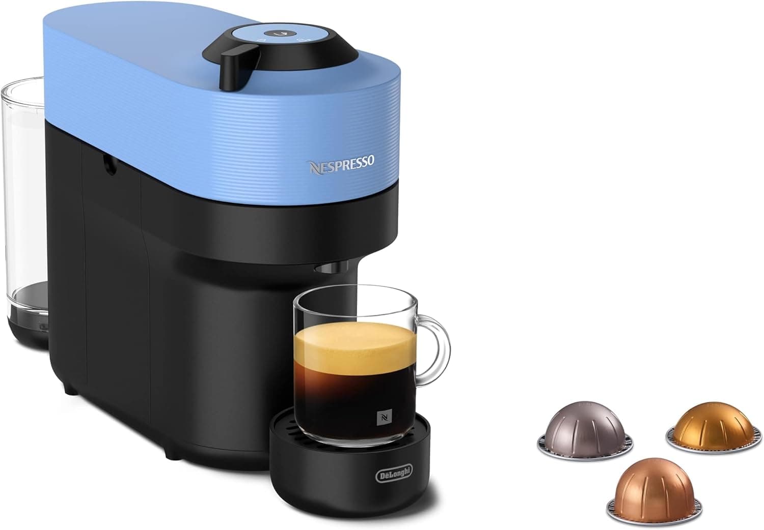 Nespresso Vertuo Pop ENV90.A, máquina de café automática, máquina de café de cápsulas descartáveis, 4 tamanhos de caneca, tecnologia de centrifugação, conjunto de boas-vindas incluído, 1260 W,