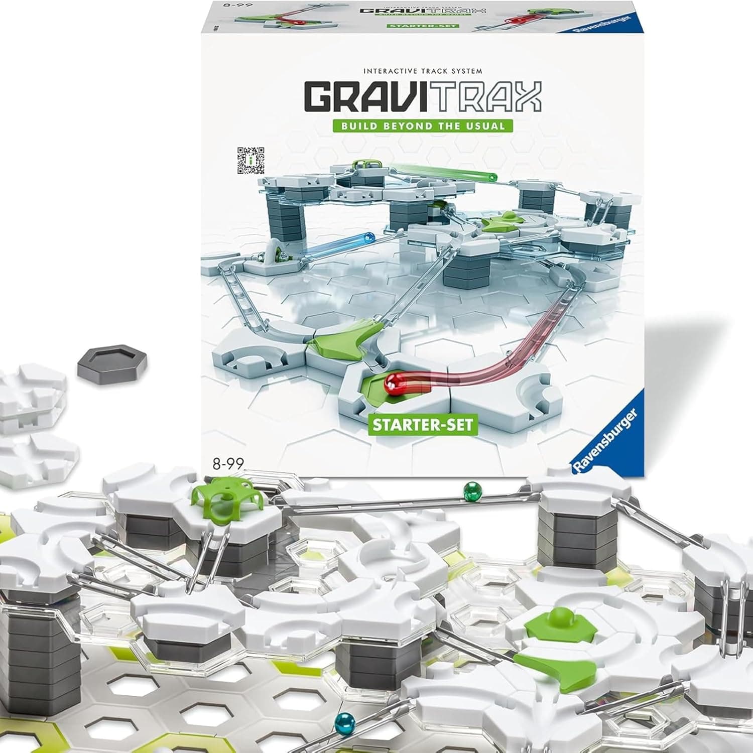 Ravensburger - Gravitrax Starter Set | Circuito de manequins | Marble Run 118 componentes | 6 raparigas | Construções para crianças 8 anos ou mais