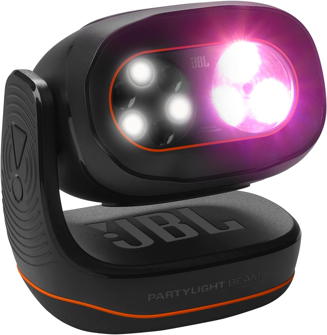 JBL PartyLight Beam, projetor Bluetooth de luzes LED RGB para altifalantes JBL PartyBox, projetor para festas e decoração de quartos, compatível com as apps JBL ONE e PartyBox, 0,92 kg