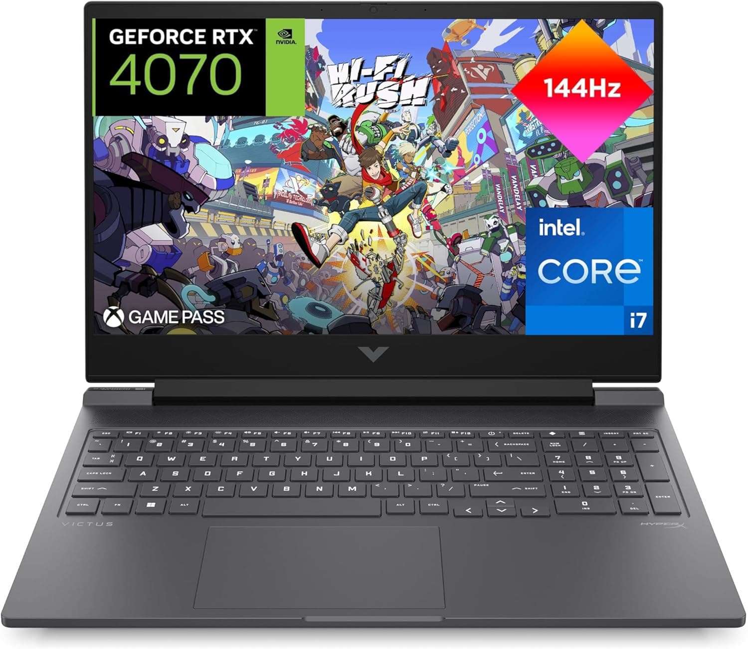 HP Victus 16-r1006ns Computador portátil Gaming de 16,1" (Intel Core i7-14700HX, 32 GB RAM, 1TB SSD, NVIDIA GeForce RTX 4070, 144 Hz, sem sistema operativo, Silver - Tecnologia. lado QWERTY Espanhol