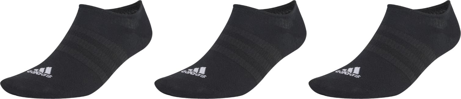 adidas Thin And Light No-show Socks 3 Pairs meias invisíveis unissexo adulto