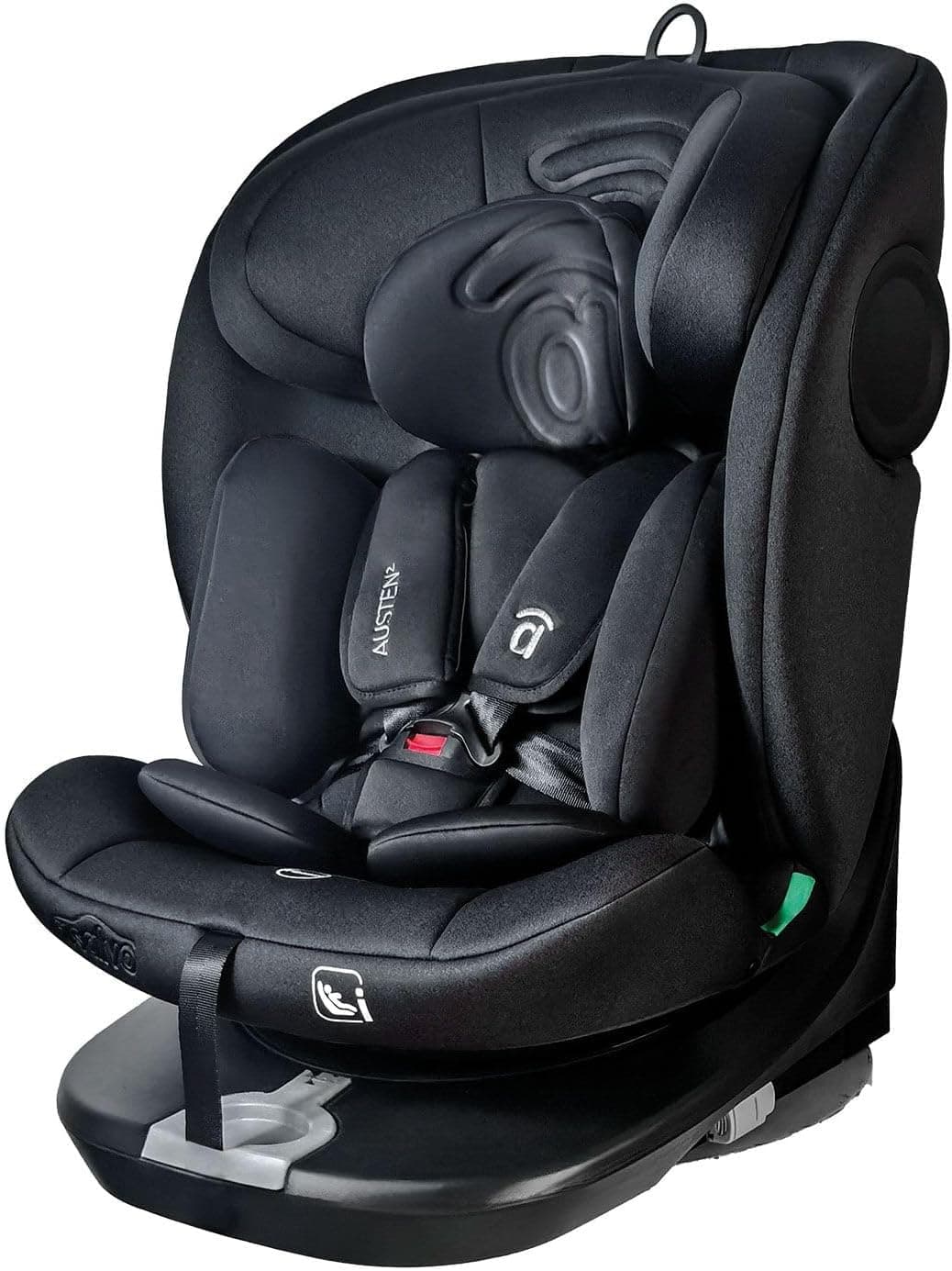 Asalvo Austen 2 | Cadeirinha auto Isofix 360° i-Size rotativa dos 40 aos 150 cm com proteção lateral e tecido lavável