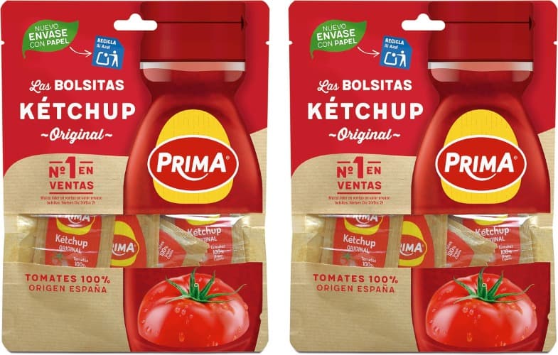 Prima Ketchup Saquetas de dose única, 24 saquetas