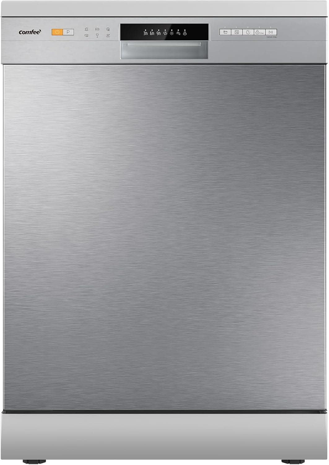 Comfee CDWPF1201PS | Máquina de lavar loiça 12 talheres em inox com início diferido e cestos flexíveis, 60 cm