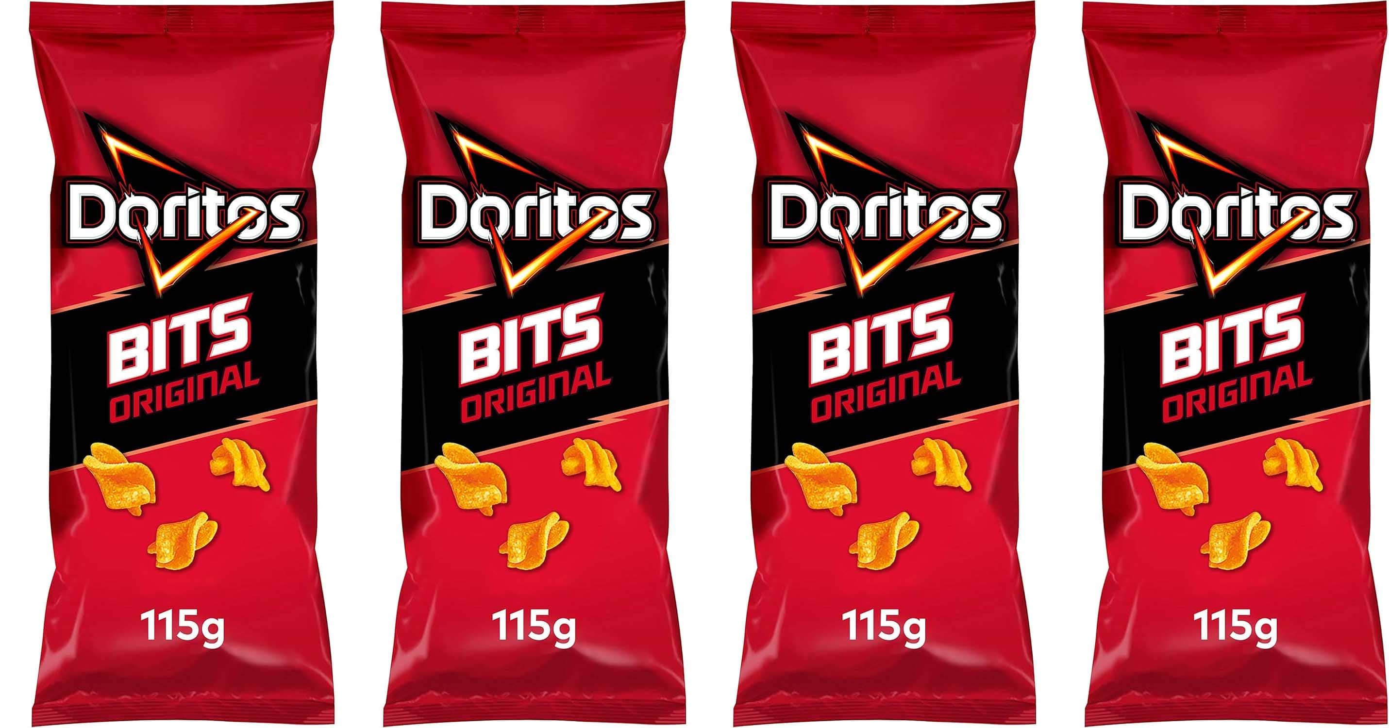 Doritos Bits BBQ, Snack de milho crocante com sabor churrasco, produto de aperitivo matutano, saco individual de aperitivo, 115 g