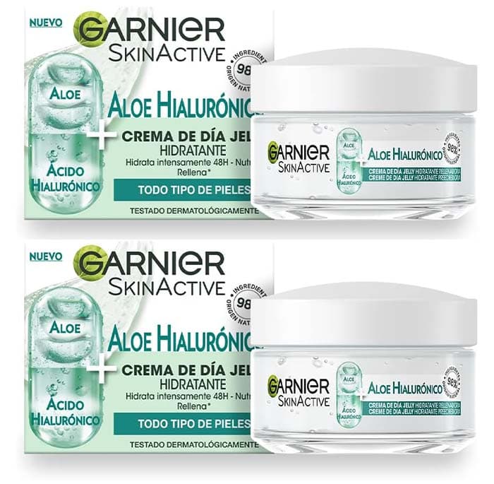 Garnier SkinActive creme de dia de ácido hialurónico e aloé vera, 50 ml x2