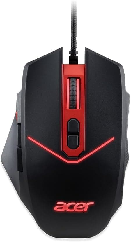 ACER GP.MCE11.01R Rato Gaming Nitro (mão direita, USB tipo A, ótico 4200 dpi) cor preto e vermelho