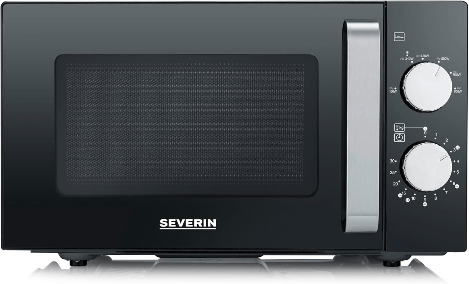 Severin MW 7761 | Micro-ondas analógico para aquecer e descongelar com base em vidro