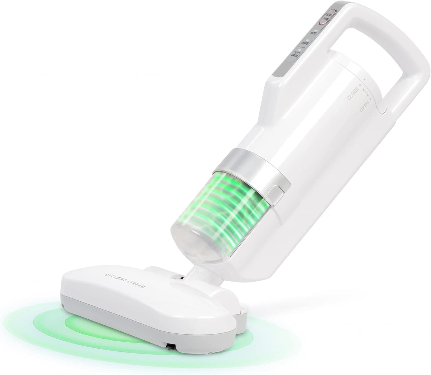 Iris Ohyama, Aspirador antiácaros/alérgenos, 400 W, 6000 vibrações/minuto, qualidade do filtro F9, para colchões, sofás - Quilt Cleaner IC-FAC2 - branco