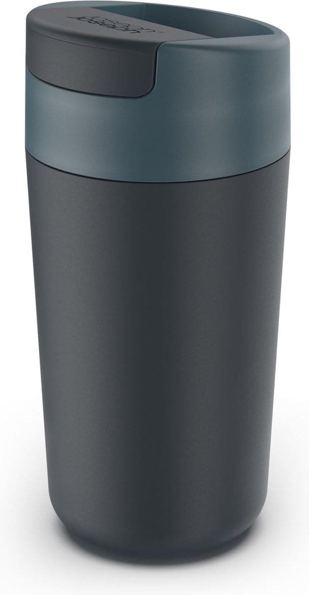 Joseph Joseph Sipp, caneca para levar café e chá, copo com tampa, à prova de fugas, sem BPA, 454 ml, azul escuro