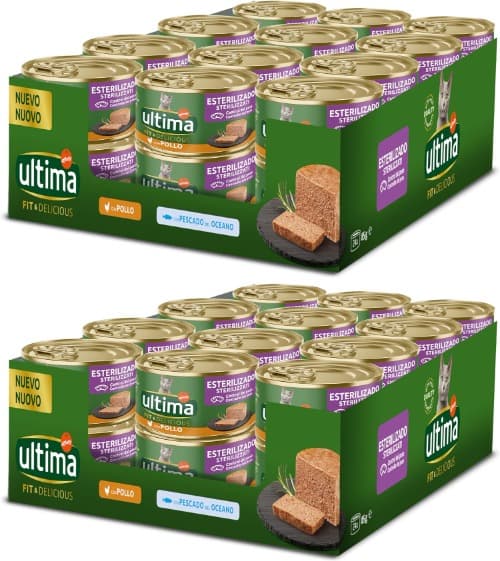 Ultima Fit & Delicious comida húmida para gatos - mousse com frango: 85 g x 48
