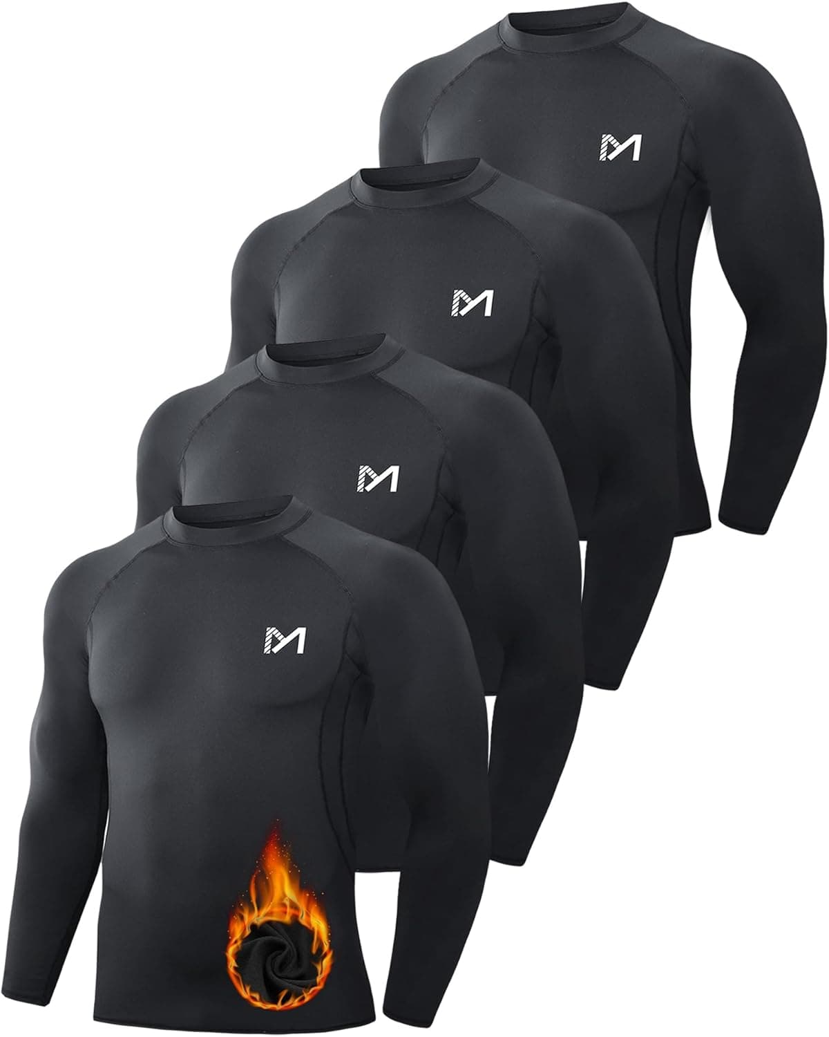 MEETWEE Camisolas de compressão para homem, pack de 4