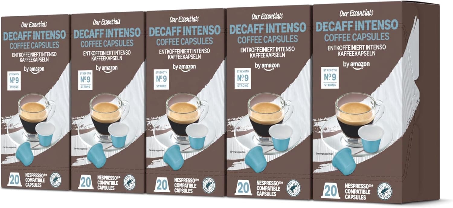 by Amazon Our Essentials Decaff Intenso - Cápsulas de café compatíveis com Nespresso 100s