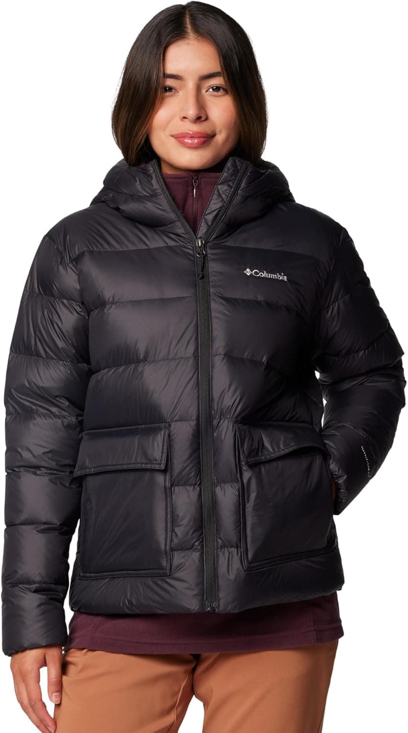 Columbia Casaco de penas com capuz Harmony Falls casaco acolchoado com capuz para mulher