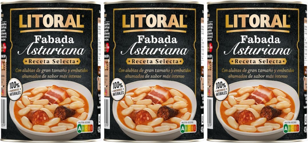 LITORAL Fabada Asturiana Receita selecionada - Prato preparado sem glúten - 420 g