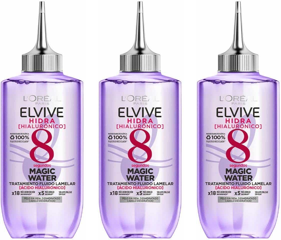 L'Oréal Paris Elvive, Hidra HialMagic Water tratamento empilhar de 8 segundos para cabelo desidratado com tecnologia lamelar, 200 ml