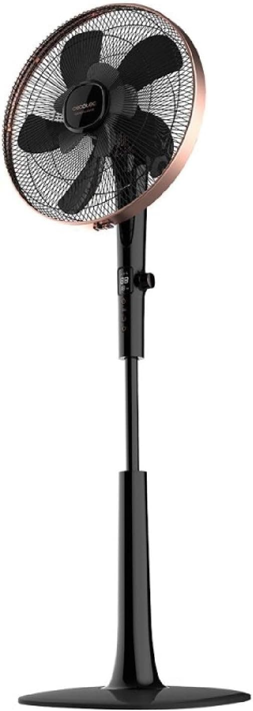 Cecotec Ventoinha de pé com controlo remoto e temporizador EnergySilence 1040 SmartExtreme. 28 W, 10 pás, 40 cm de diâmetro, oscilante, 24 velocidades, ajustável 115-135 cm, motor DC, preto