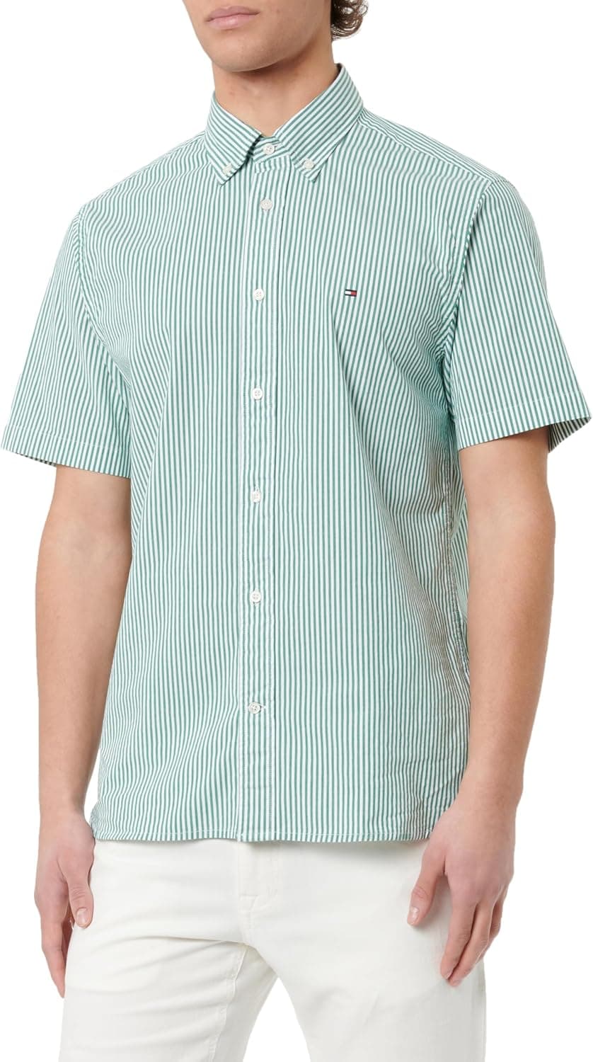 Tommy Hilfiger WCC Flex Popelin STP RF Camisa S/S para homem