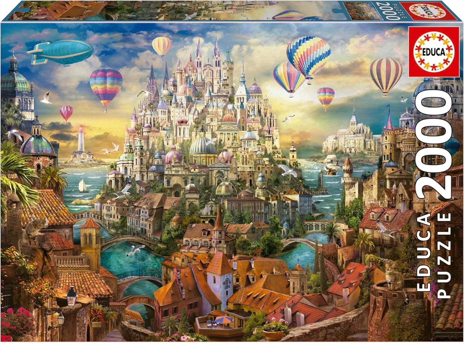 Educa City of Dreams | Puzzle de 2000 peças para adultos, 96 x 68 cm
