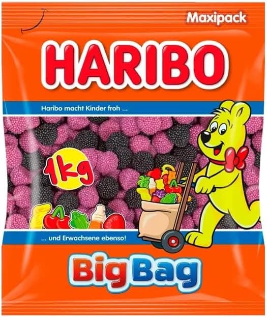 HARIBO - Berries - caramelo de goma, amora, 1 kg
